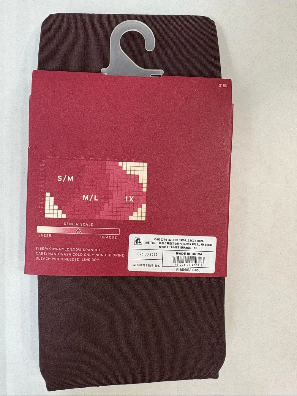 Merona Opaque Tights M/L Mesquite Bbq Nude Brown 50 Denier NEW Soft Stretch Fall
